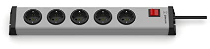 Ehmann 0201x00052303 Steckdosenleiste Universal mit Schalter, 5-Fach, 3 m Zuleitung