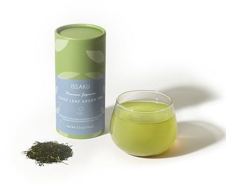 Japanese Green Tea Co. Premium Loose Leaf Green Tea - Issaku Reserve - 3.5 Oz (100g) – Vegan and All-Natural Rich in Antioxidant Fukamushi Sencha Japanese Tea Leaves