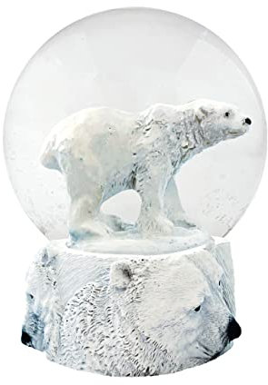 Sfera di Vetro - Orso Polare di Deluxebase. Globo di neve con figurina in resina e base sagomata. Ottimo come decorazione per la casa, ornamento e regalo.