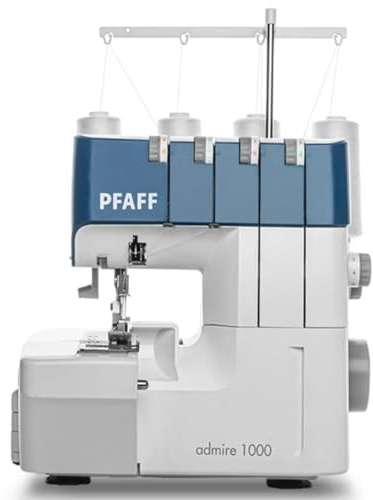PFAFF Nähmaschine Admire 1000 - Metall, Mehrfarbig, 16 Stiche, Überlappung, Gerollte Kanten, Gleichmäßige Nähte, Benutzerfreundlich, Bereits Eingefädelt