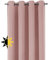 Verdunkelungsgardine mit Ösen, Blackout Ösenschal Blickdicht abdunkelnd, Größe und Farbe wählbar (Breite: 140 cm, Höhe: 225 cm, Altrosa)