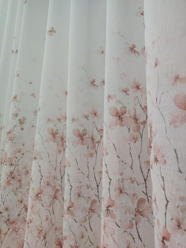 Tende Arredo Tessile - Tessuto per Tenda su misura a metraggio per interni - con o senza Rifinitura Personalizzata - alta 3 metri - Entra - Scegli la tua fantasia - modello in firoi (Rosa)
