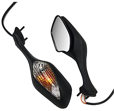 Motorcykelbackspeglar, Motorcykelhandtag Spegel, kompatibel med Hon-Da CBR 1000RR 2008-2013 / VFR 1200 2010-2012 Motorcykelspegel LED Vrid Light Motor Bakifrån Spegel Signaler Motorcykel Konvex Bakifr