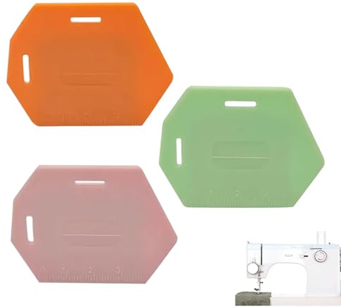 Guía de costura magnética | 3 piezas de ayuda magnética para dobladillo con escala, versátil accesorio de costura magnético con escala para telas y mesa