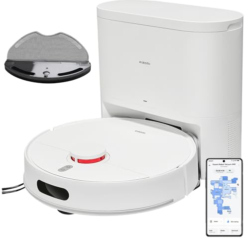 XIAOMI Robot Aspirador H40, 10000Pa Succión Robot Aspirador y Fregasuelos,Navegación Láser LDS Aspirador Robot,180 Min de Autonomía, Control por Voz/App, para Pelo de Mascotas y Suelos Duros