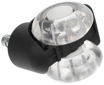 Alipis Ruota Trasparente per Mobili e Sedie Ufficio Doppia Rotella Resistente e Antitraccia Scorrimento Silenzioso per Parquet e Superfici Delicate per Sostituzione e Mobili Pesanti