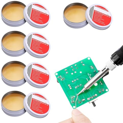 Pâte à Souder,Flux Pâte à Braser,Flux Soudure,Sans Plomb Pâte à Souder,No-clean Sans Plomb,Outil de Réparation de Soudage Mécanicien,pour Mécanique,Métal,étain,Téléphone,Carte PC (10g*5pc)