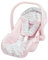 Adora Baby Doll Car Seat - Pink Carrier, Fits Dolls Up to 20 inches, Stripe Hearts Design, Multicolor