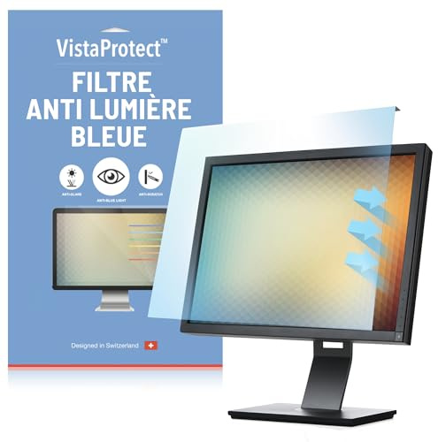 VistaProtect - Filtro Anti Luz Azul y Protector Premium para Pantallas de Ordenador & Monitores, Desmontable (Universal de 23 a 24 Pulgadas)