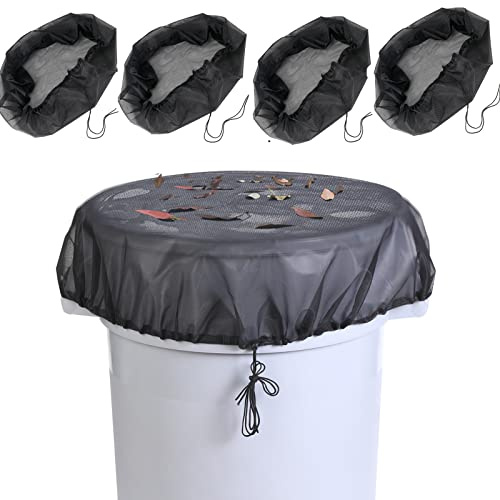 Owl Focus 37.5 Inch Mesh Cover for Rain Barrel,Rain Bucket Leaf Filter Screen Cover,Pack of 4