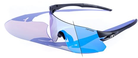 Tifosi Optics Rail Sunglasses (Matte Black, Clarion Blue Fototec)