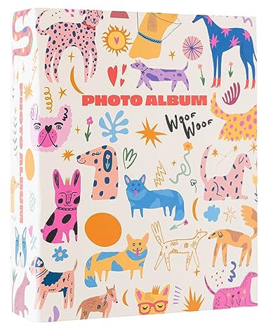 Grupo Erik Album Fotografico Cagnolini - Album Foto con Tasche (304 Pagine) Per Foto 13x20 cm Con Copertina Rigida | Compatibile Foto 13x18