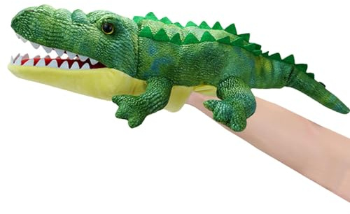 jouet de marionnette à main crocodile - marionnettes en bouche mobile | Jouet de marionnette à la main animale en peluche douce pour playhouse, dragator serpent Turtle Lizard Frog Hand Puppet avec bou