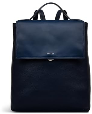 RADLEY London Holmes Avenue Women's Leather Medium Flapover Backpack, Ink