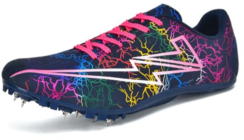 ZHENSI Zapatillas De Atletismo con Clavos para Niños Hombres Y Mujeres Ligeras para Carreras Y Sprint,Púrpura,42 EU