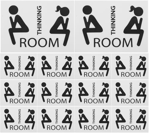 NOLITOY 20pezzi Adesivo per Bagno Cartelli per Wc Adesivi per Porte di Bagno in Vinile Decorazioni per Pareti per Uomini e Donne Cartelli per Porta