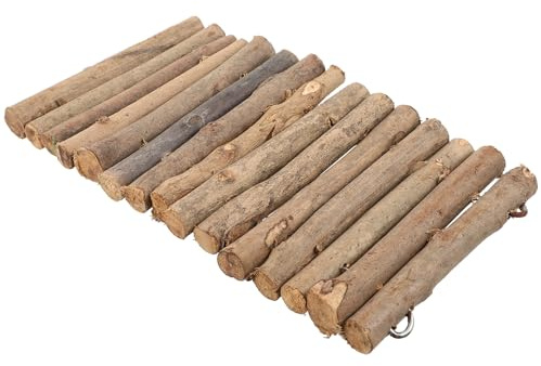 HOMSFOU Refugio de Madera Plataforma para Asolearse y Jugar para Reptiles y Tortugas Adorno Natural y Funcional Adecuado para Terrarios Interiores y Exteriores