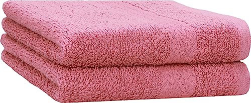 Betz 2-TLG. Handtuch-Set Premium 100% Baumwolle 2 Handtücher 50x100 cm Farbe Altrosa