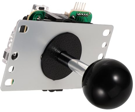 Kisangel Arcade Game Stick Joystick Controller Black 5-pin Circuit Board Replacement Part for One-handed Gaming Simulators and Arcade Kits