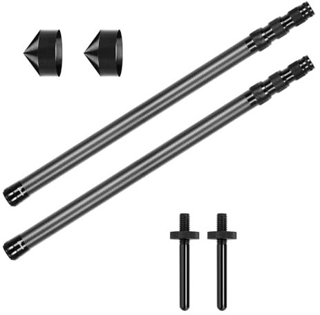 DOBEN 2er Set Kohlefaser Zeltstange Teleskop 54.5-170cm Verstellbares Teleskopstange Kohlefaser für Zelte Tarp,Ultraleichte Ultrastarke Zeltstange Tarp Stangen für Camping