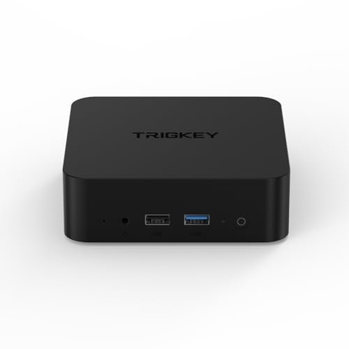 TRIGKEY Key-N95 Mini PC, Up to 3.4GHz, 4C/4T, 6MB Cache, 8G DDR4 256G SSD, Mini Computer Support 1000M LAN/WiFi-5/ BT 5.0/ USB3.2/ Dual HDMI 4K@60Hz Output, Wake-on-LAN, Auto Power on