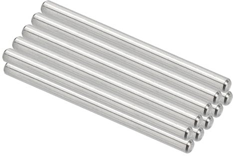 PATIKIL 304 Stainless Steel Dowel Pins 4 x 60 mm, 10 Pack Metal Dowel Pins Shelf Pegs Support Shelves Bunk Bed Fasten Elements Hardware for Furniture Fixing Component Position