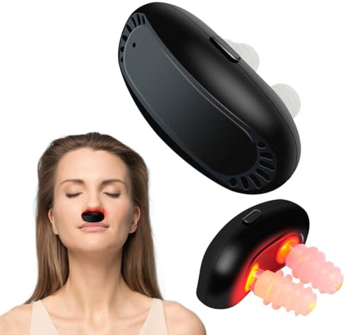 Respirelief Rotlicht Nasentherapiegerät, Physiotherapie-Nasenberuhigungsgerät USB Wiederaufladbar, Rotlicht Nasentherapieinstrument mit 3 Modi, Schwarz
