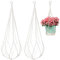 Annlpoy Lot de 2 Suspension Plante intérieure Macrame Pots Fleurs Suspendus en Coton,Décoration Bohème Chic pour Intérieur et Extérieur, Idéal pour Jardin, Salon, Balcon, Fenêtre, Beige