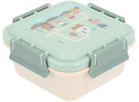 Tutete - Almuerzo infantil 780 ml - Almuerzo Box Escuela Hermética, apta para microondas y lavavajillas, ideal para parque, picnic y escuela, sin BPA, cierre seguro | Three Little Pigs