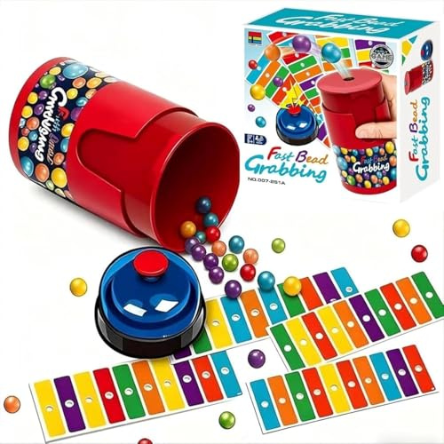 Générique Fast Bead Grabbing Game - Set di Bingo dei Colori, Affina i tuoi riflessi e il coordinamento occhio-mano, per feste di gruppo e in famiglia