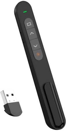 Wireless Presentation Clicker 328FT Range 2.4GHz Wireless Remote for Powerpoint Computers Laptops Mac Control Hyperlinks and Volume Effortlessly
