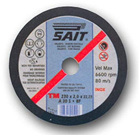 Sait ® - 230 x 2 x 22 cm Disque meule à tronçonner pour métaux en acier inoxydable Abrasif Fer Flex - 04056