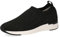 CAPRICE Damen Slip On Sneaker ohne Schnüren zum Schlupfen, Schwarz (Black Knit), 38 EU