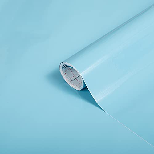 d-c-fix vinyl wrap Aqua gloss plain 67,5 cm x 2 m - sticky back plastic roll for furniture, kitchen & cupboards - contact paper sticker self adhesive film