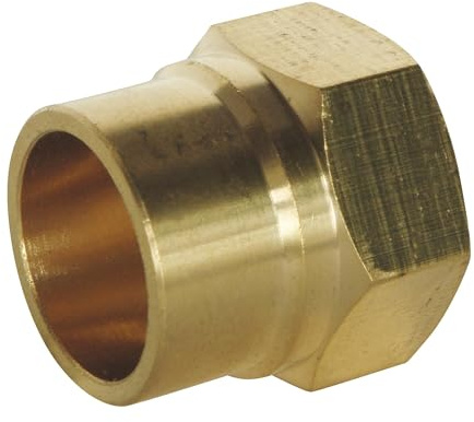 SOMATHERM FOR YOU - Raccord laiton droit à souder - Femelle 15/21 - Pour tube cuivre Ø16 - Sachet de 2 pièces