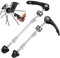 HJUWANG 1 Pair Bike Quick Release Skewer Front Rear Hub Ultralight Bicycle Quick Release Wheel Nuts Front and Rear Skewers for MTB Road Mountain Bike (black)