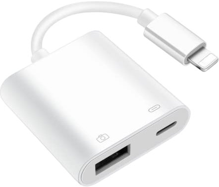 Dairle [Apple MFi-Zertifiziert] USB Kamera Adapter für iPhone, Lightning to mit Ladegerät, OTG Cable iPhone&iPad, Buchse Unterstützt USB-Flash-Laufwerk, Kartenleser, Maus, Tastatur