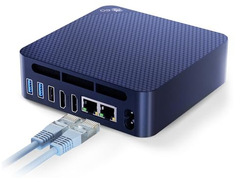 Beelink Mini PC EQ14, Processore Intel Twin Lake-N150 (fino a 3,6 GHz), 16 GB di RAM DDR4, SSD PCIe 3.0 da 1 TB, Mini Computer da ufficio, Dual HDMI/WiFi 6/BT 5.2/Dual 2.5G LAN