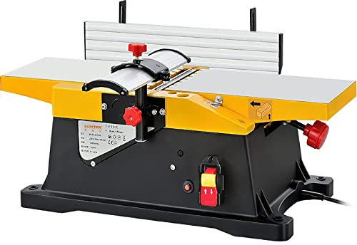 Cepilladora De Sobremesa De 1800 W, Cepilladora De Carpintería De Escritorio Multifuncional Eléctrica,cepilladora De Madera De Mesa De 6 Pulgadas 12000 RPM/min,profundidad De Corte Ajustable De 0-3 Mm