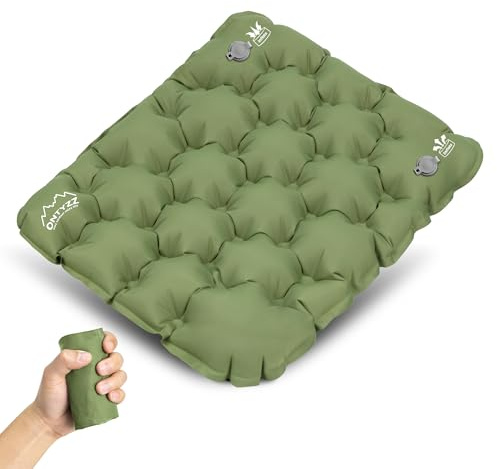 Cojín del Asiento Portátil Plegable Cojín para Sentarse Inflable Colchoneta Asiento Impermeabile Almohadilla de Asiento Cojín de Asiento para Silla de Oficina Estadio Concierto Acampada Ligera Asiento