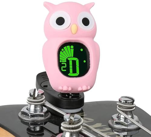 Gitarrklämma Stämmare - Digital Digital Stämmare För Akustiska Gitarrer | Cartoon Owl Elektronisk Digital Akustisk Stämmare | Gitarrstämmare Klämma på Mutter