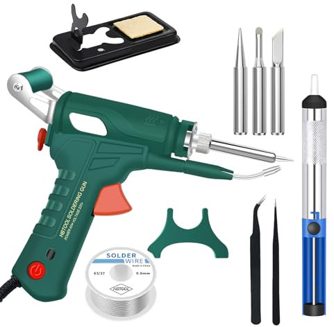 Handschweißgerät mit Drahtvorschub, SOARFLY 60W Schweißpistole Tragbare Robust Zum, Innenbeheizte industrielle schweißwerkzeuge Handschweißgerät für Elektronikreparatur und PCB-Montage