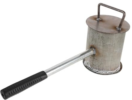 Hemobllo Thickened Steel Charcoal Extinguishing Pot Lid, 12 Diameter x 14 Height Fire Pit Ash Bucket for Bbq and Camping Safety, Portable Metal Ash Carrier Handle for Outdoor and Home Use