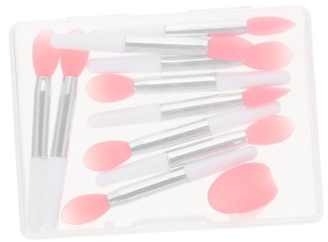 Silicone Lip Mask Applicator Brush Set Pink with Storage Box | Portable Storage Box, Compact for Home Use and Makeup Training Classes, Suitable for Lipstick and Lip Mask