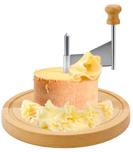 Affettacase rotondo Raschietto per formaggio Affettacase per Tête de Moine formaggio e cioccolato ø21,7 cm x 14,3 cm