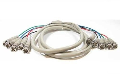 AYA 6Ft (6 Feet) 5-BNC to 5-BNC Male/Male RGBHV High Resolution Video Cable
