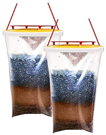 Fly Catcher Trap -Fly Traps Bags Can Catch & Kill up to 20,000 Flies Insects & Bugs (2pack)