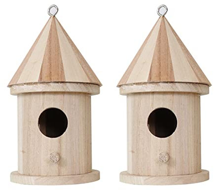 Stronrive 2 Stück Vogelhäuschen Aus, Vogelnest A Fenster Zum Selbermachen, Nistkasten Vogelhaus Für Draußen, Wetterfestes Vogelhaus Aus Für Garten, Fenster, Landhaus