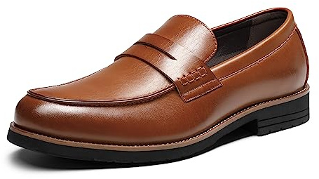 Bruno Marc Mocasines Hombre Zapatos sin Cordones con Suela de 3cm Loafers con Plantilla de Espuma Viscoelástica Slip-on,Size 42,Marrón,SBLS2339M