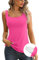 Charmo Tank Top Damen Top mit integriertem BH Baumwolle Unterhemden Basic Sommer Tops Slim Fit Oberteile Spaghetti Tanktops Frauen